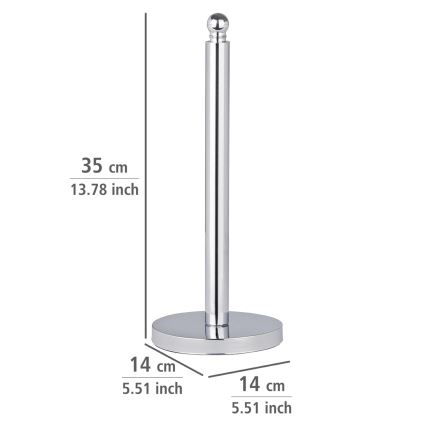 WENKO 16878100 - Toalettpappershållare VITERBO 14x35 cm silver