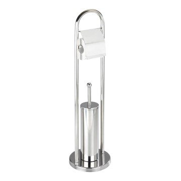 WENKO 16993100 - WC-set VASTO 22 x 81 cm, rostfritt stål, silverfärgad