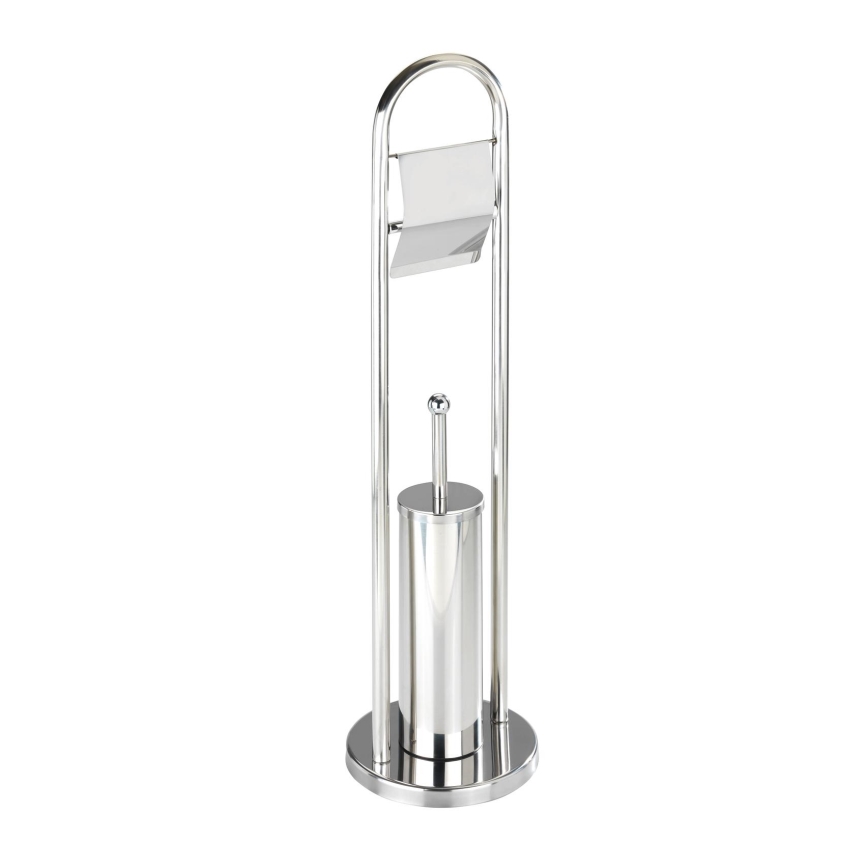 WENKO 16993100 - WC-set VASTO 22 x 81 cm, rostfritt stål, silverfärgad