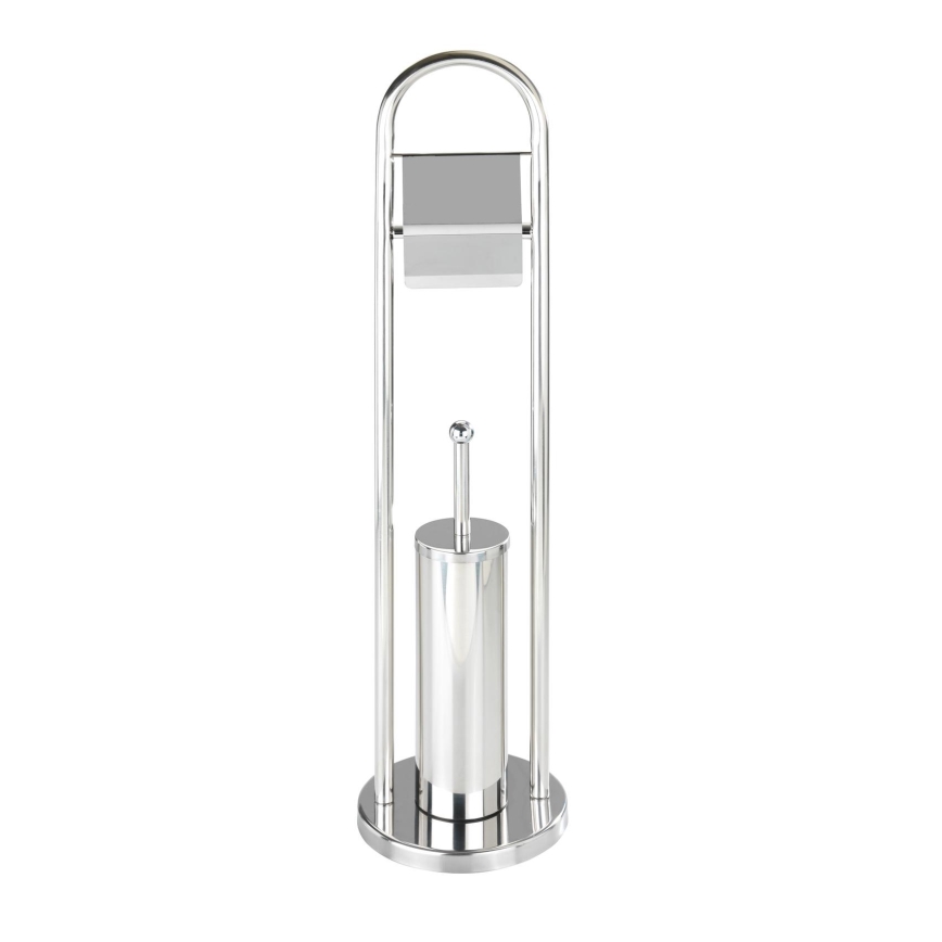 WENKO 16993100 - WC-set VASTO 22 x 81 cm, rostfritt stål, silverfärgad