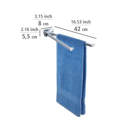WENKO 17875100 - Handdukshållare BASIC 42x8 cm rostfritt stål/silver