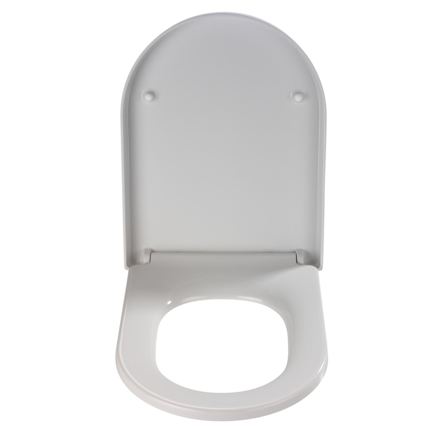 WENKO 18396100-WC toalettsits PALMA 46,5x35,7 cm vit/silver