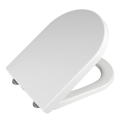 WENKO 18396100-WC toalettsits PALMA 46,5x35,7 cm vit/silver