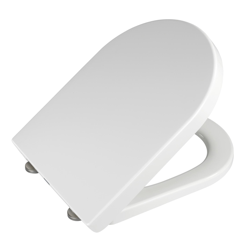 WENKO 18396100-WC toalettsits PALMA 46,5x35,7 cm vit/silver