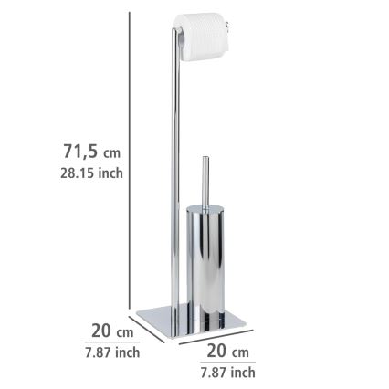 WENKO 18562100 - WC-borste RECCO 20 x 71,5 cm, blank krom