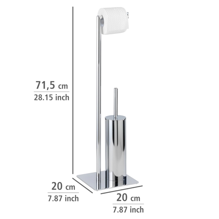 WENKO 18562100 - WC-borste RECCO 20 x 71,5 cm, blank krom