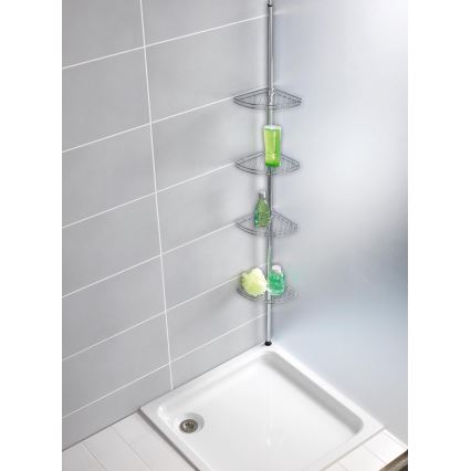 WENKO 18596100-Hörnelement PREA 28x200 cm rostfritt stål/blank krom