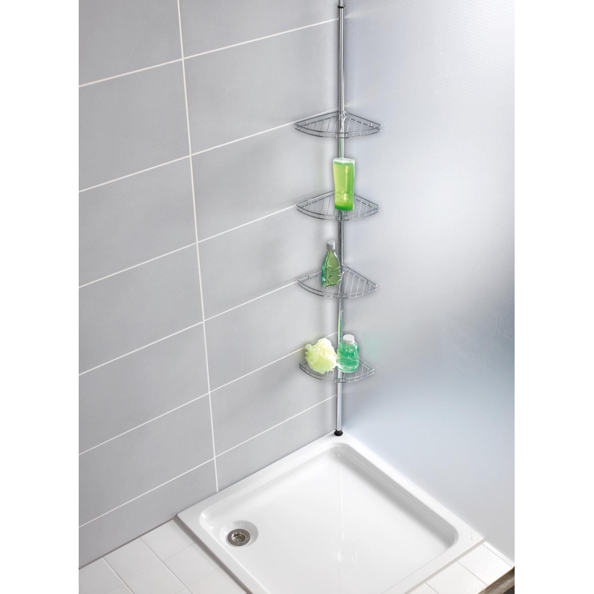 WENKO 18596100-Hörnelement PREA 28x200 cm rostfritt stål/blank krom