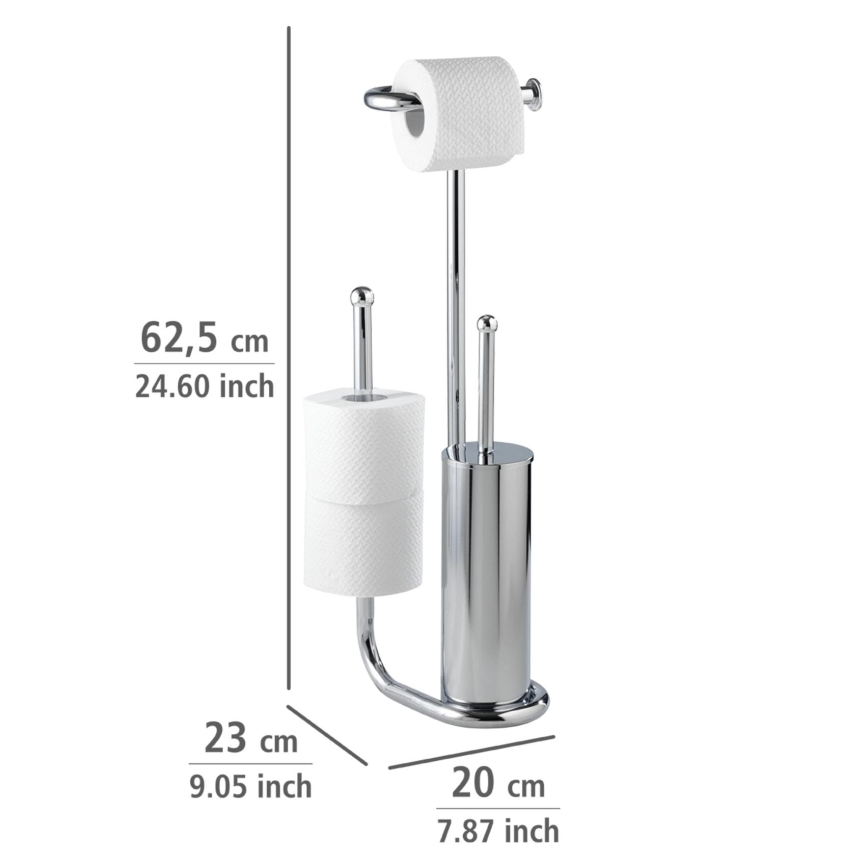 WENKO 18730100 - Toalettborste UNIVERSALO 20x62,5 cm polerad krom