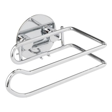 WENKO 18774100-Toalettpappershållare TURBO-LOC RUND I STÅL 14x9 cm krom