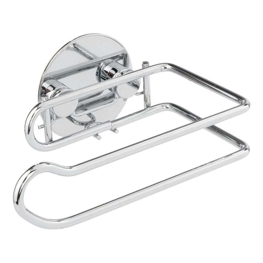WENKO 18774100-Toalettpappershållare TURBO-LOC RUND I STÅL 14x9 cm krom