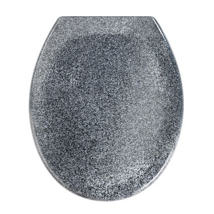 WENKO 18902100-WC toalettsits OTTANA 44,5x37,5 cm granit/grå/silver
