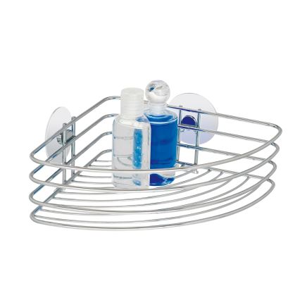 WENKO 18913100-hylla TURBO-LOC rund stål 26,5x20 cm blank. krom