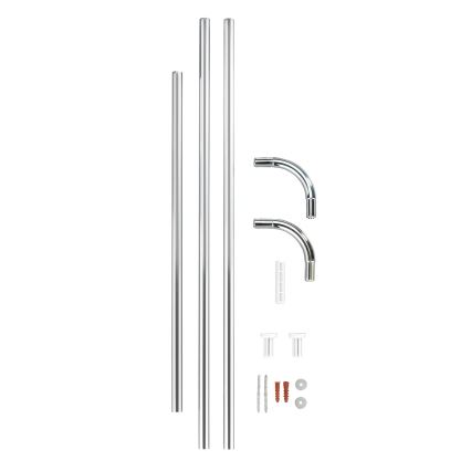 WENKO 19215100 - Stångfäste UNIVERSAL 2x2 cm krom/vit