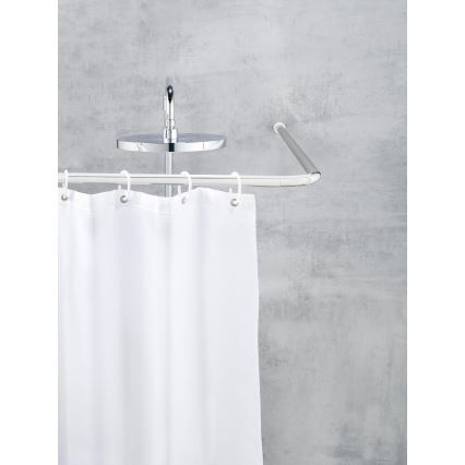 WENKO 19215100 - Stångfäste UNIVERSAL 2x2 cm krom/vit