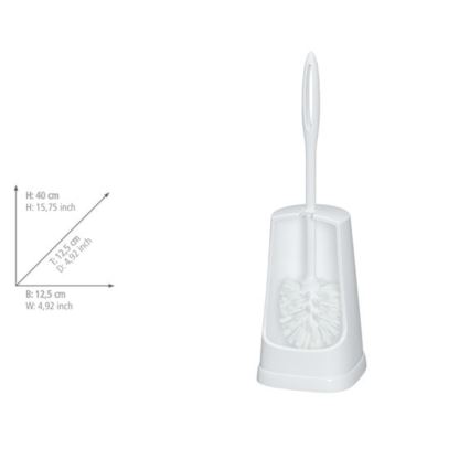 WENKO 19607100 - Toalettborste SIMPLE 12,5x40 cm vit