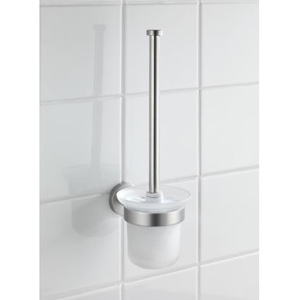 WENKO 19614100 - WC-borste BOSIO MATT 10x14 cm rostfritt stål/silver/satin