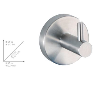 WENKO 19621100 - Krok BOSIO MATT 5,5x5,5 cm rostfritt stål/silver