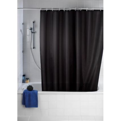 WENKO 20043100 - Duschdraperi 180x200 cm svart