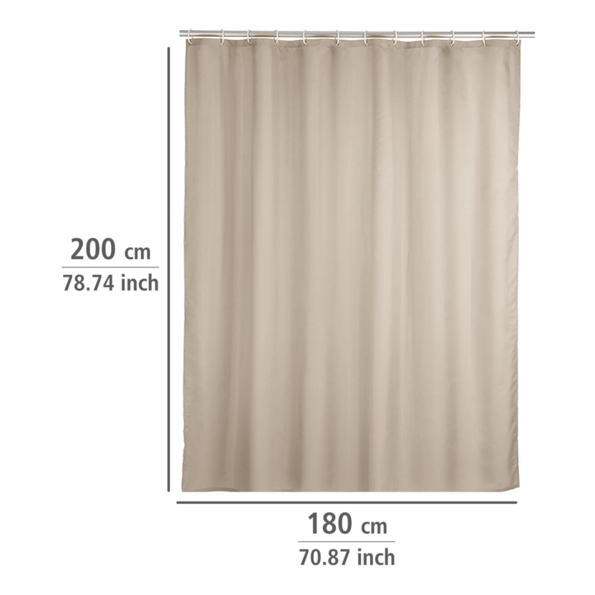 WENKO 20045100 - Duschdraperi 180x200 cm beige