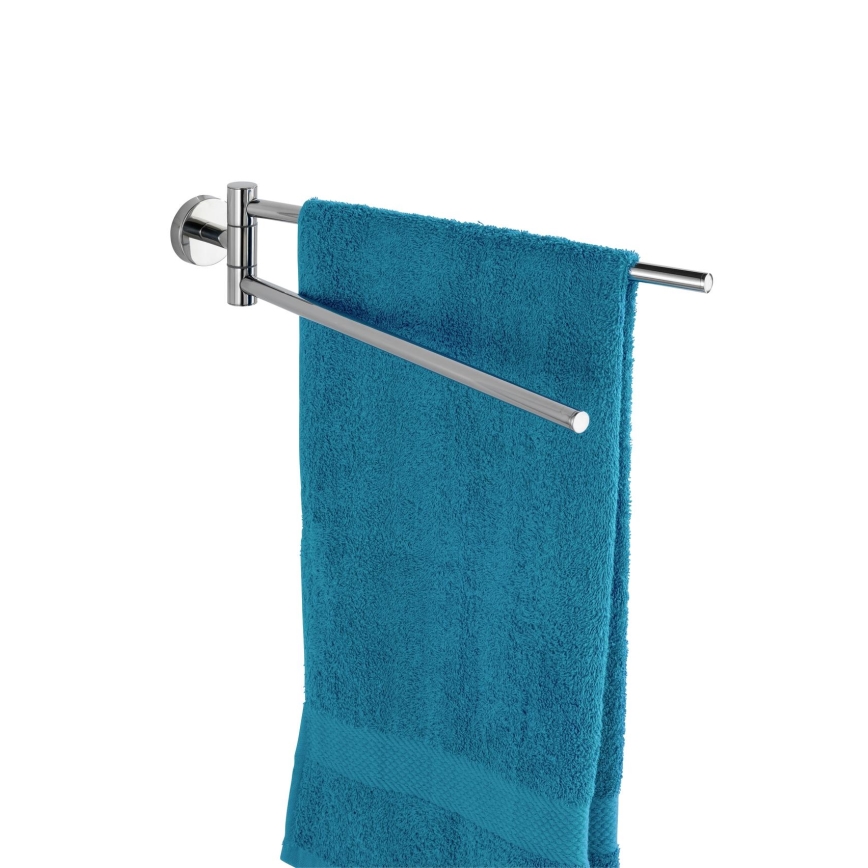 WENKO 20213100 - Handdukshållare BOSIO SHINE 43x9 cm rostfritt stål/silver