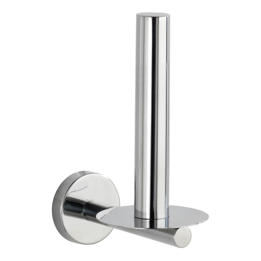 WENKO 20218100 - Toalettpappershållare BOSIO SHINE 8 x 12,5 cm, rostfritt stål/silver