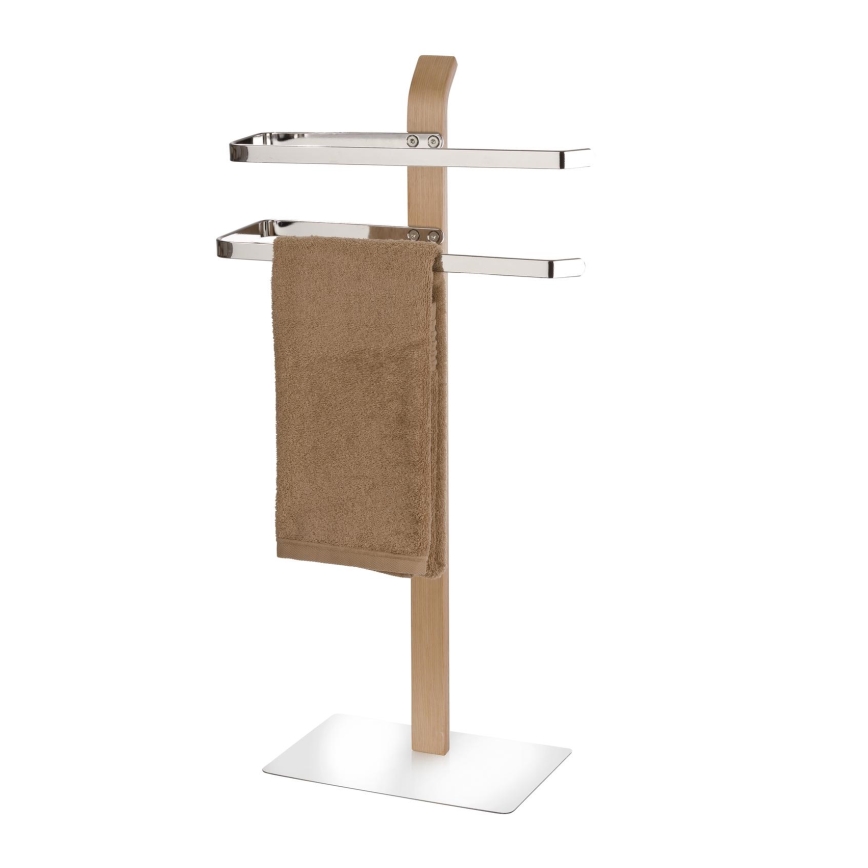 WENKO 20396100 - Handdukställ SAMONA 40,5x79,5 cm blank krom/brun