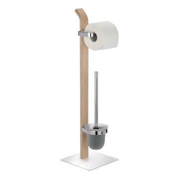 WENKO 20397100 - WC-borste SAMONA 20x71,5 cm krom/brun/satin