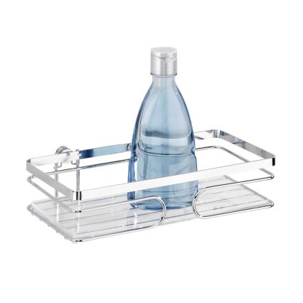 WENKO 20409100 - Premiumhylla i rostfritt stål 24 x 13,5 cm, silverfärgad