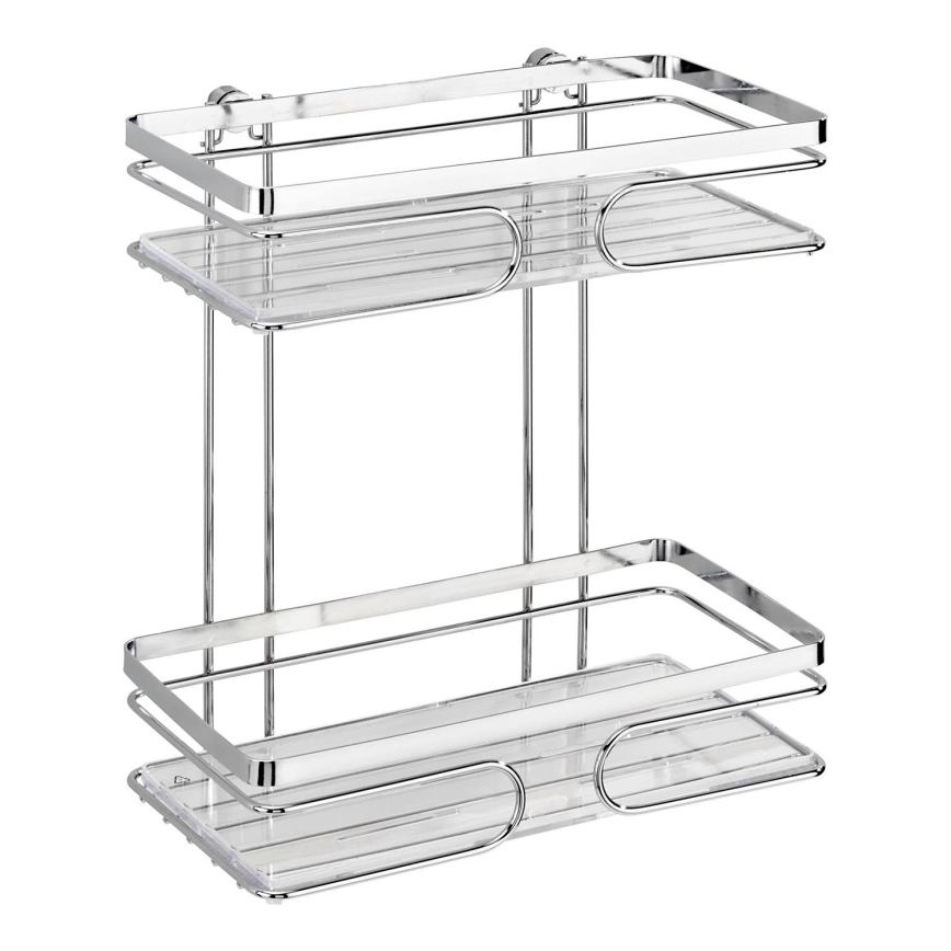 WENKO 20410100-Hylla PREMIUM ROSTFRITT STÅL 24x27 cm rostfritt stål/silverfärgad