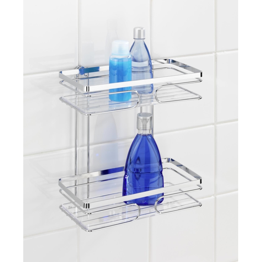 WENKO 20410100-Hylla PREMIUM ROSTFRITT STÅL 24x27 cm rostfritt stål/silverfärgad