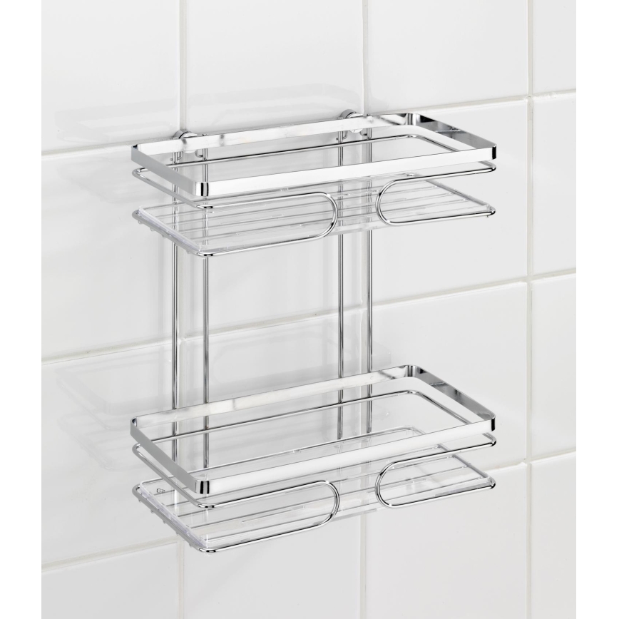 WENKO 20410100-Hylla PREMIUM ROSTFRITT STÅL 24x27 cm rostfritt stål/silverfärgad