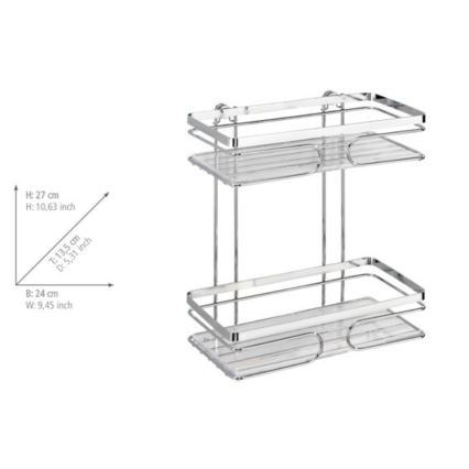 WENKO 20410100-Hylla PREMIUM ROSTFRITT STÅL 24x27 cm rostfritt stål/silverfärgad
