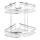 WENKO 20412100-Hörnhylla PREMIUM ROSTFRITT STÅL 26,5x27,5 cm rostfritt stål/silverfärgad