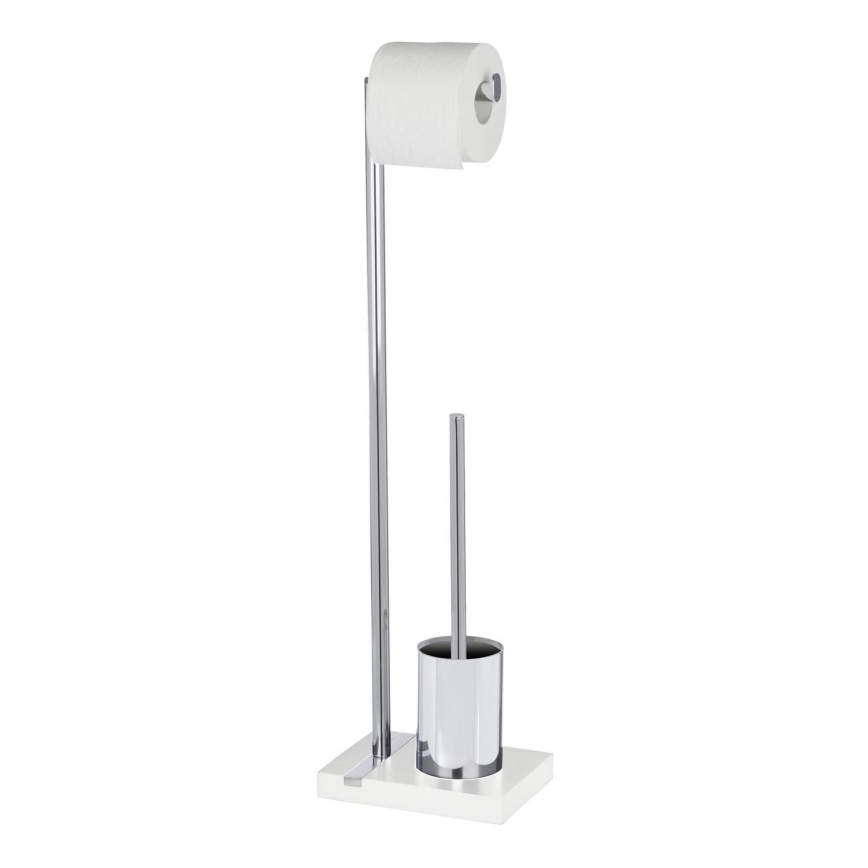 WENKO 20486100 - WC-borste NOBLE 20x74 cm krom/vit