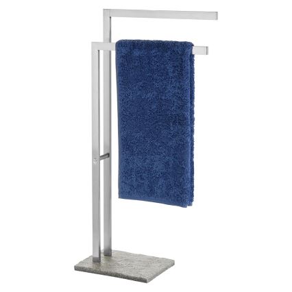 WENKO 20603100 - Handdukstativ GRANIT 43,5 x 86,5 cm rostfritt stål/satin/grå