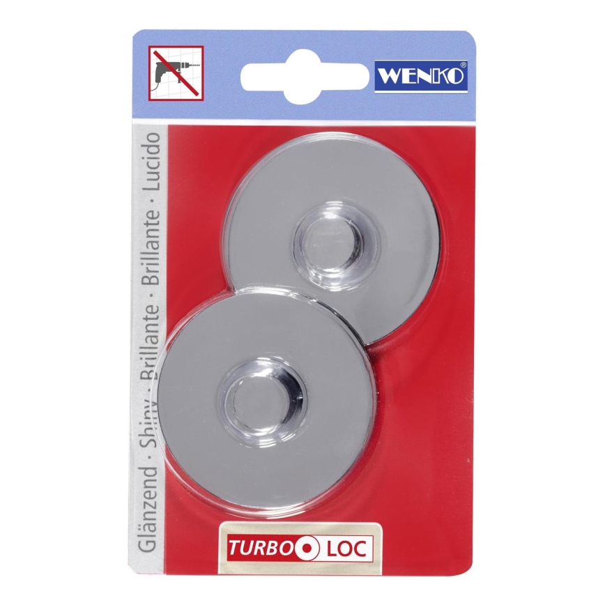 WENKO 20646100-Adapter CLA+PREM+STYLE AD TL 6x1,4 cm blank. krom