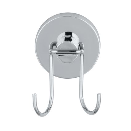 WENKO 20877100-Rakel VACUUM-LOC rund i rostfritt stål 24,5x25 cm, blank krom/silverfärgad