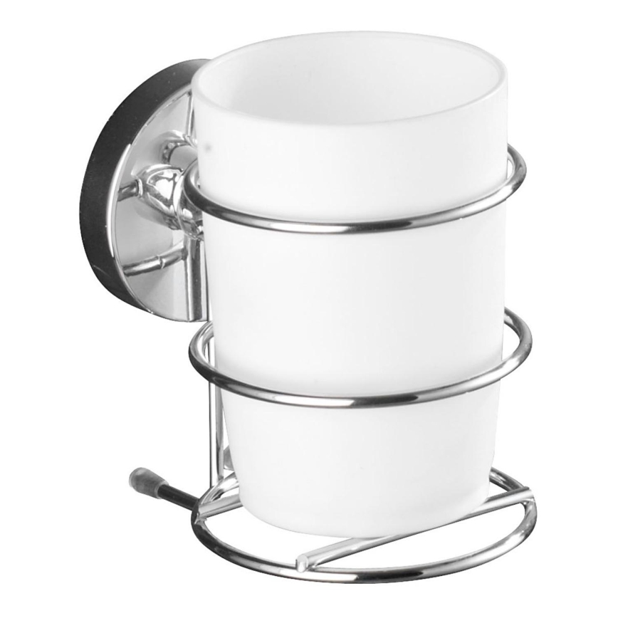 WENKO 20880100-Kopp VACUUM-LOC MILAZZO 7,5x11,5 cm blank. krom/vit