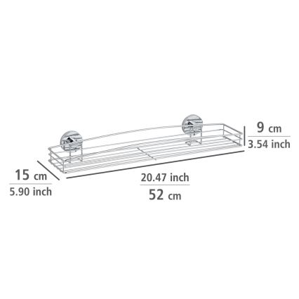 WENKO 20884100 - Hylla VACUUM-LOC MILAZZO 51x15,2 cm blankkrom