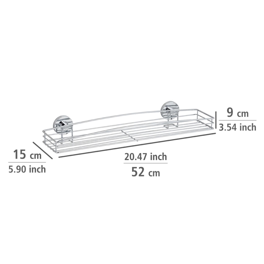 WENKO 20884100 - Hylla VACUUM-LOC MILAZZO 51x15,2 cm blankkrom