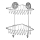 WENKO 20888100-Hörnhylla VACUUM-LOC RUND STÅL 22,5x29,5 cm blank krom