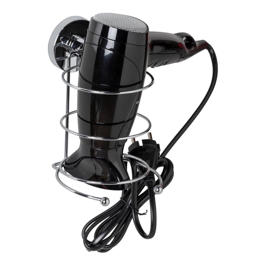 WENKO 20896100-Hårtorkshållare VACUUM-LOC MILAZZO 12x17 cm blank krom