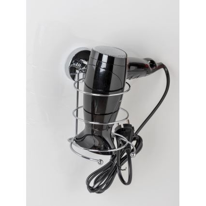 WENKO 20896100-Hårtorkshållare VACUUM-LOC MILAZZO 12x17 cm blank krom