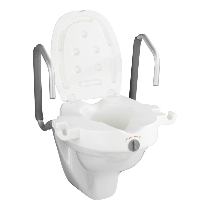 WENKO 20924100-Toalettsits SECURA 55x47,5 cm vit/silver