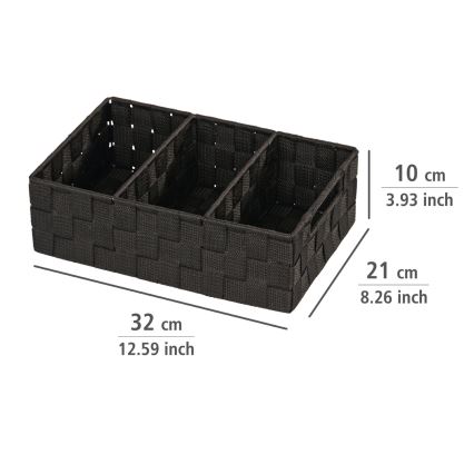 WENKO 20978100 - Organizer ADRIA 32x21 cm svart