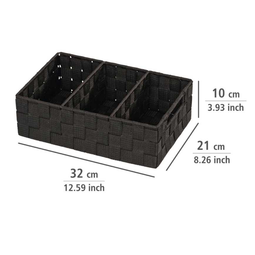 WENKO 20978100 - Organizer ADRIA 32x21 cm svart