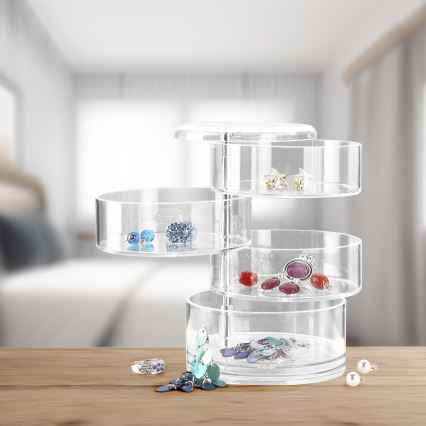 WENKO 20990100 - Förvaringsorganiserare TOWER 11,5 x 17,5 cm, genomskinlig