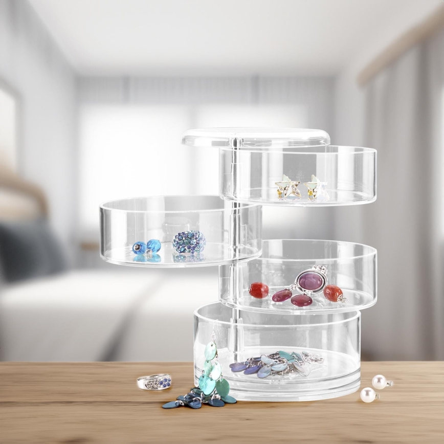 WENKO 20990100 - Förvaringsorganiserare TOWER 11,5 x 17,5 cm, genomskinlig