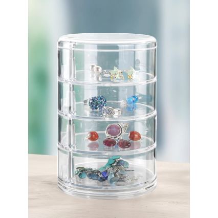 WENKO 20990100 - Förvaringsorganiserare TOWER 11,5 x 17,5 cm, genomskinlig